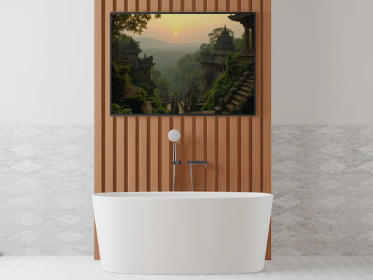 Magischer Tempelblick im Abendlicht