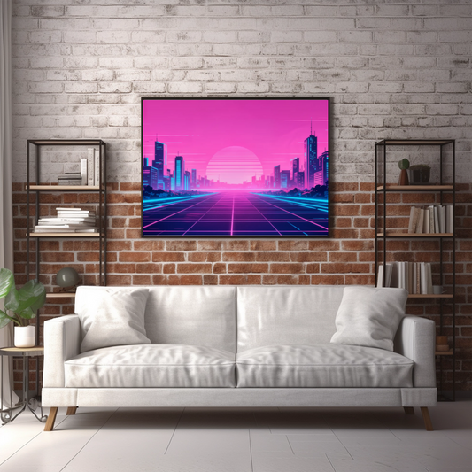 Neonhorizont der Zukunft