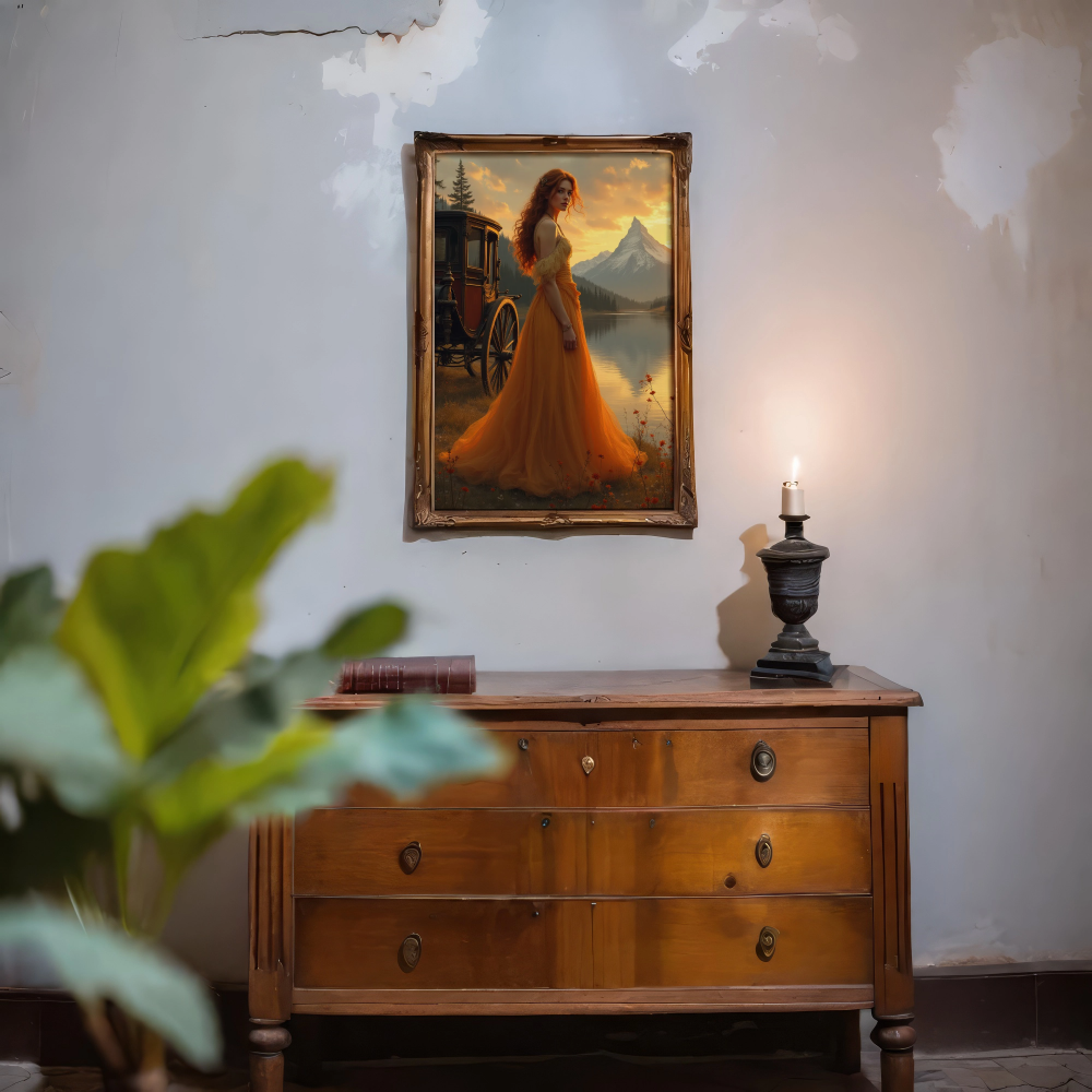 Die Dame im goldenen Licht