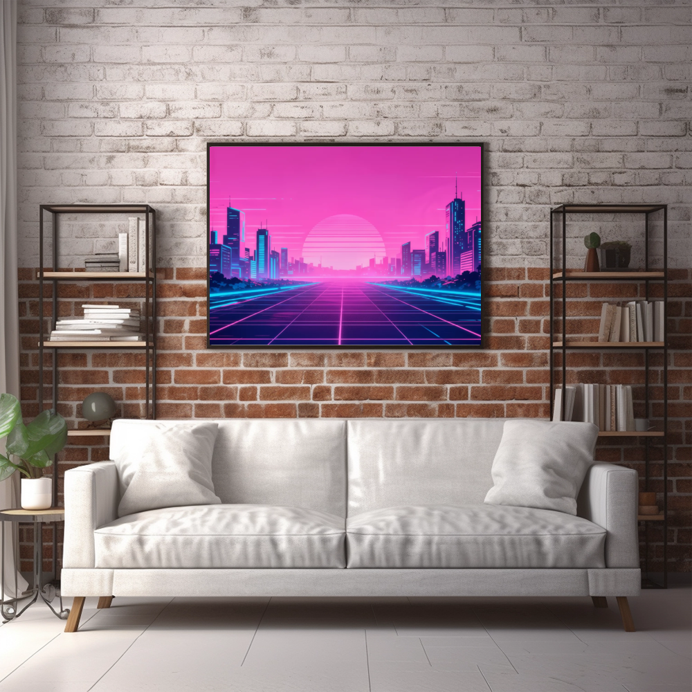 Neonhorizont der Zukunft