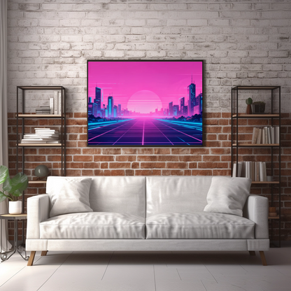 Neonhorizont der Zukunft